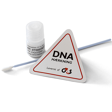 DNA-mærkning - G4S skilt