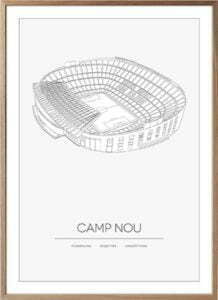 Camp Nou plakat med stadion illustration